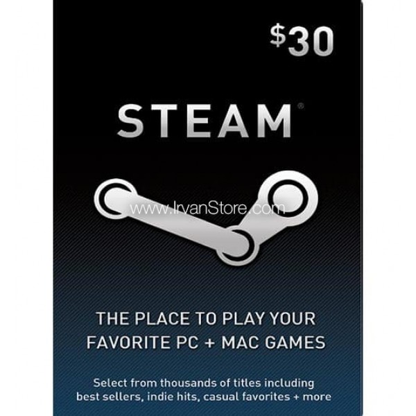 Voucher Steam Wallet Code 30 USD (US)